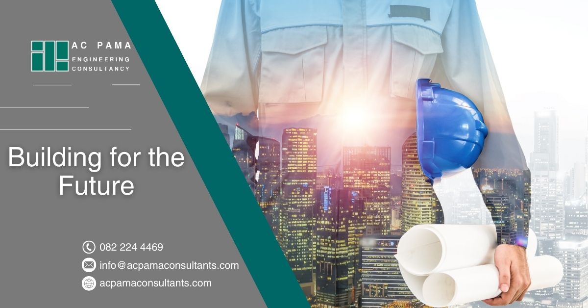 An engineer holding a hard hat to show project management in building the future.